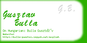 gusztav bulla business card